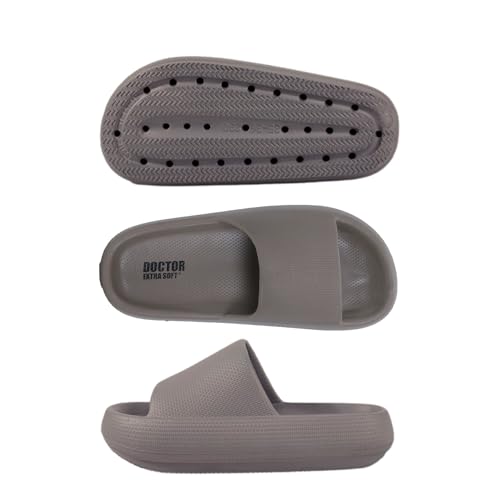 DOCTOR EXTRA SOFT Men's Classic Ultra Soft Sliders/Slippers with Cushion FootBed for Adult | Comfortable & Light Weight | Stylish & Anti-Skid | Waterproof & Everyday Flip Flops for Gents/Boys D-504