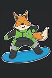  Fox Notebook, 120 pages: Fox with Snowboard Notebook - Journal for Women, Men and Kids - Gifts - Dot grid