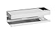 WENKO Turbo-Loc Wandablage Genova Shine, Bad-Ablage, Befestigen ohne Bohren, 30 x 8 x 10,5 cm, Silber glänzend
