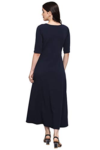 Image of PURVAJA Women's Geometric Half Sleeve Maxi Dress