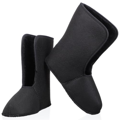 1 Pair Insulated Men's Winter Snow Boots Liner Warm Fleece-lined Boot Liners Cozy Soft Thermal Boot Socks for Outdoor Hiking Fishing