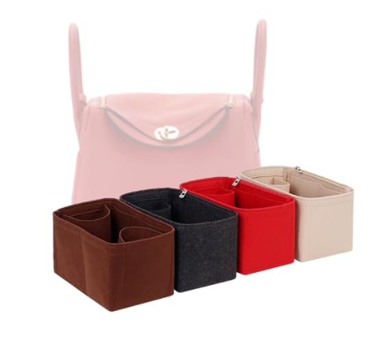 LinerLink Bag Organizer for Hermes Lindy 34 Bag(34L x 22H x 17.5D cm) (Beige, Style A)