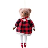 Adornos para árbol de Navidad, princesa y caballero, oso de peluche, bonito llavero, para bolsa, dijes de oso de dibujos animados, vacaciones festivas, para parejas (oso de princesa)