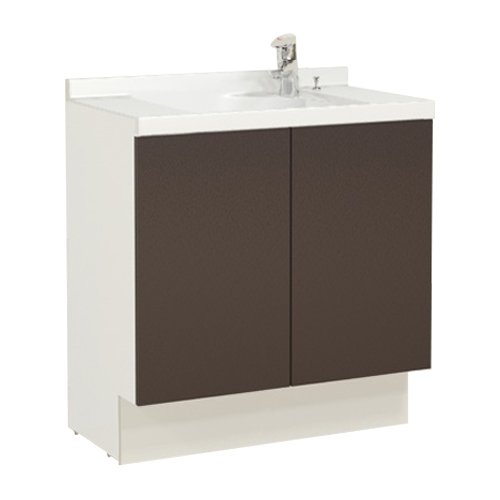 LIXIL(リクシル) INAX エスタ 化粧台本体 ブラウン×プレーンネオホワイト NSV1N-75W5Y/VR1H