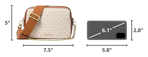 Image of Michael Kors Bryant Medium Double Zip Chain Camera Crossbody Bag