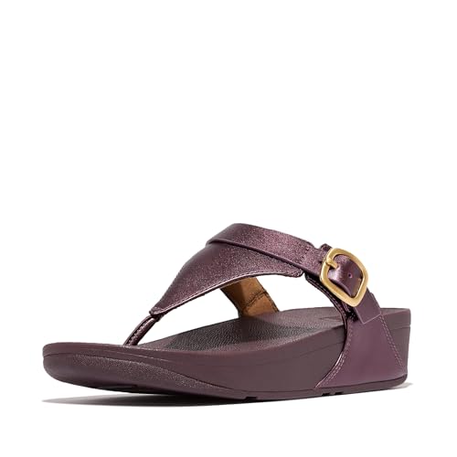 Image of FitFlop Lulu Adjustable Leather Toe-Post Sandals