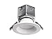 Morris Products 72676 LED Downlight - New Construction Driverless 4" 10W 3000K PC Baffle Trim, 1 Pack