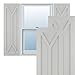 Ekena Millwork TFP001SC15X074ST True Fit PVC San Carlos Mission Style Fixed Mount Shutters, (Per Pair-Hardware Not Included), 15"W x 74"H, Hailstorm Gray
