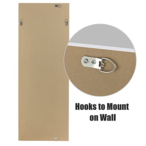 Image of NeuType Full Length Mirror, 47x18 inches, Over The Door, Wall Mounted or Leaning, Shatterproof, White, Home Decor