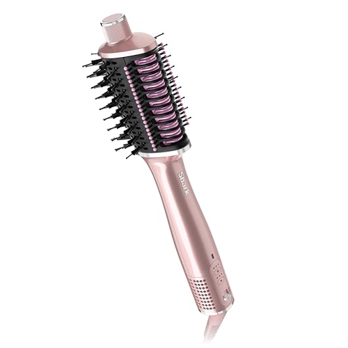 Shark Glossi 2-in-1 Hot Tool and Air Glosser | Ultra-Fast, Ultra-Glossy Blowouts at-Home | Heat-Controlled Ceramic, Curly, Coily, and Color Friendly | Lychee | HT302PK
