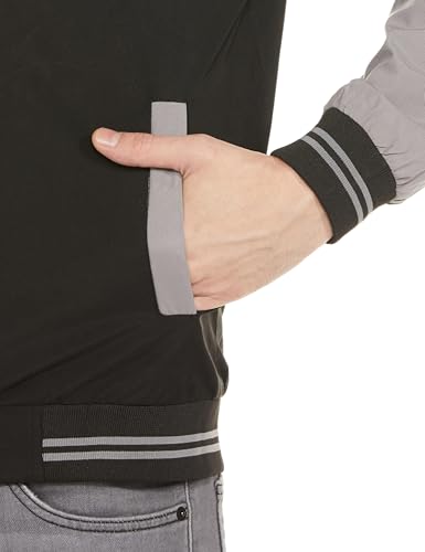 Image of Qube By Fort Collins Men's Polyester Standard Length Regular Fit Lightweight Varsity Jacket - Stylish, Comfortable, and Winter-Ready