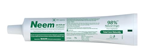 Image of NEEM ACTIVE Toothpaste 150gm + 150gm | 100% Vegetarian | 98% Natural Origin | Enriched With The Power of Neem And Calcium | Antibacterial Protection | Mint For Freshness