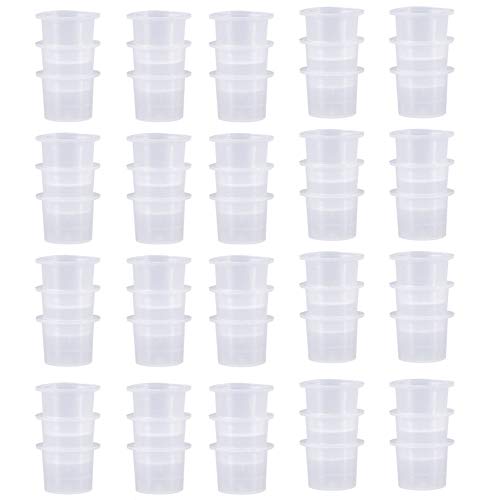 Mintice 1000 X Small Ink Caps Plastic Cups Tattoo Supplies Tattooing Tool Pigment Disposable Permanent Makeup Holder Clip Transparent