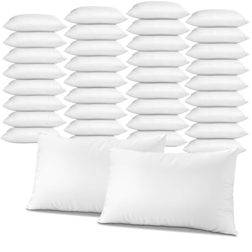 Image of 40 Pcs Queen Size Pillows, 30 x 20 Inch Bulk Hotel Standard Bed Pillows for Back, Stomach & Side Sleepers, Soft Support Sleeping Pillows, Machine Washable, White