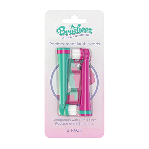 Brusheez Electronic Toothbrush Replacement Brush Heads (Prancy the Pony)-2 Pack