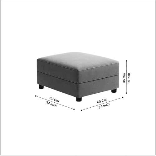 Image of Avion Natalia 3+2 Seater Sofa Set with Ottoman for Living Room Dark Grey | Modern 6 Person Sofas Furniture | Fabric Sofa Set 6 Seater Couch for Guests Room Festival Gifts