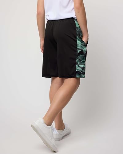 Image of Real Essentials 5 Pack: Boys' Dry Fit Basketball Shorts for Youth Kids Teens - Athletic Running Soccer Sports with Pockets