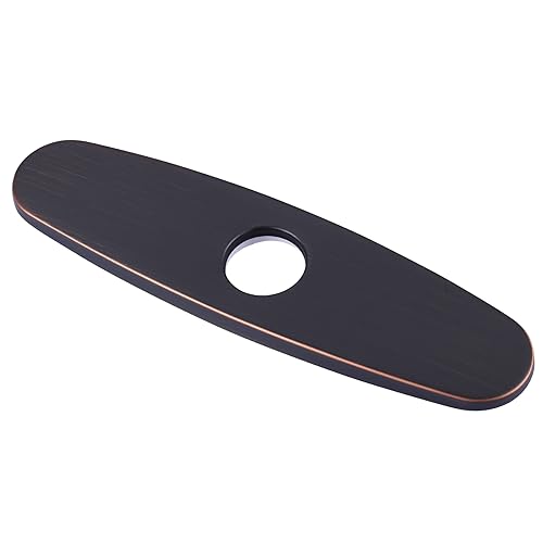 WOWOW Faucet Plate,Kitchen Sink Cover Stainless Steel Plate for 1 or 3 Hole Bathroom or Kitchen Sink Faucet Mixer Tap 10 Inch Escutcheon Hole Covers Oiled Rubbed Bronze Oil Rubbed Bronze