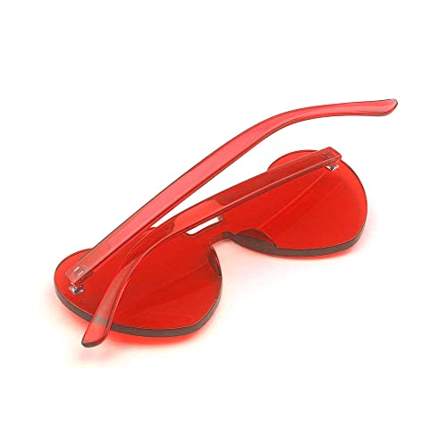 Love Heart Shaped Sunglasses for Women Colorful Rimless Sunglasses Party Sunglasses3