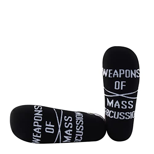 PWHAOO 1 Pair Drummer Socks Weapons of Mass Drumsticks Music Band Member Gift4