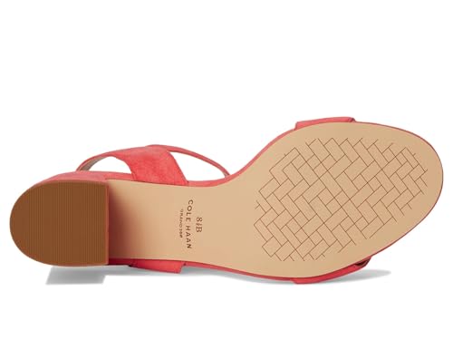 Cole Haan Cole Haan Womens Josie Block Heel Sandals (65mm), Coral Suede, 8.5-B US
