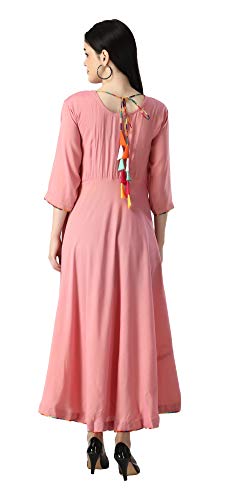 Image of DHRUVI TRENDZ Women Rayon Anarkali Kurta