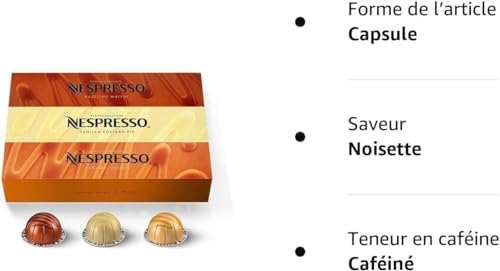 30 capsules NESPRESSO VERTUO Vanilla + Caramel + Hazelnut