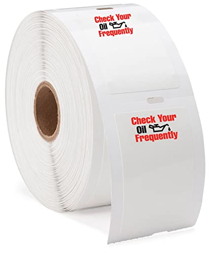 Check Your Oil Frequently Oil Change Printer Stickers - Light Adhesive (Roll of 500)