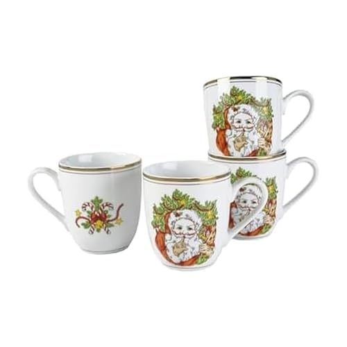 Set de 4 mugs porcelana Fitz & Floyd Navidad 12 oz miniatura 1