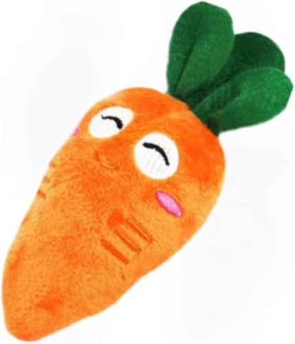 Juguete mordible de peluche en forma de zanahoria para perros y gatos