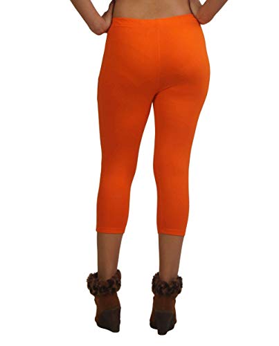 Image of Frenchtrendz Women's Cotton Spandex Stretchable Mid Rise Slim Fit Legging Capris (XS-4XL)