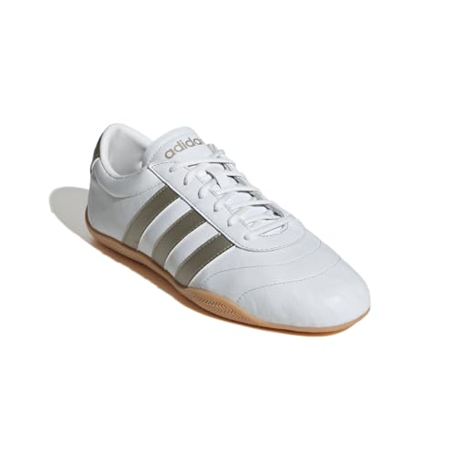 adidas Women's Grand Court Lo Sneaker, Crystal White/Cyber Metallic/Gum, 8