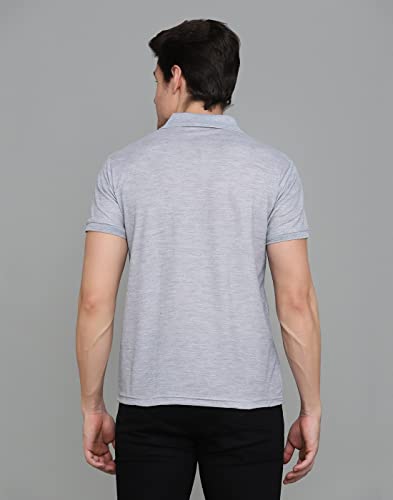 Image of INKKR Men's Polo Neck Half Sleeve Cotton Blend Regular Fit T-Shirt With Pocket