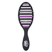 Wet Brush Refresh and Extend Speed Dry Black Detangling Hair Brush -Vented Design and Ultra Soft HeatFlex Bristles Are Blow Dry Safe -Removes Dirt Excess Oils and Impurities-Charcoal Infused Bristles