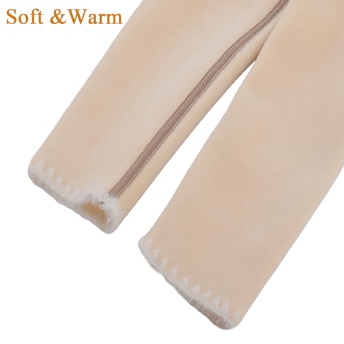 Baby Girls' Fleece Lined Leggings Toddler Winter Thermal Full Length Pants Thick Warm Cotton Solid Tights for Kids4