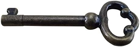 Noa Store KY-2AB Skeleton Key Reproduction Antique Brass Plated Hollow Barrel