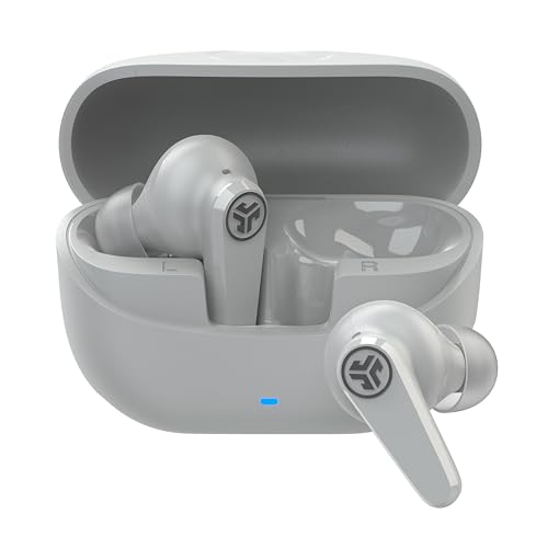 JLab Go Pods ANC True Wireless Bluetooth Earbuds & Charging Case, Hybrid Active Noise canceling + Be Aware for Safe Listening, 26+ Hours Total Playtime, Clear Calls, Custom Sound via App, Cloud White