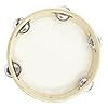 Tosnail 8" Hand Held Tambourine Drum Bell Birch Single Row 5 Pairs Metal Jingles Percussion Musical Instrument for Party Games #4