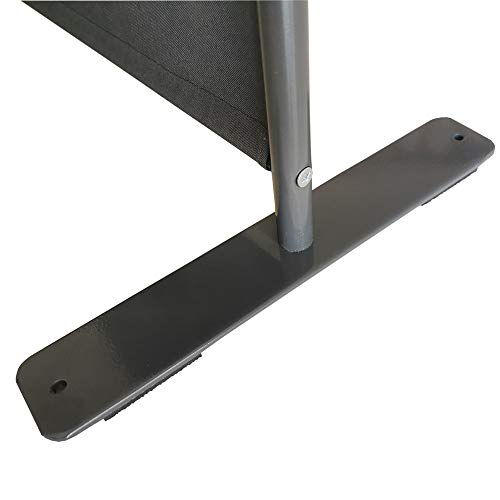STEELAID Flat Leg Gray Single Divider Office Partition Room Divider Classroom and Dorm Privacy Screen 6 Ft Portable Partition Screen Fire Proof Complete Non See Through Fabric