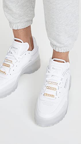 Reebok Women's x Cardi B Club C Sneakers, White, 7.5 Medium US3