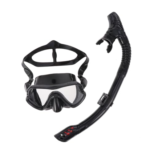 Masque de snorkeling en silicone noir avec tuba anti-fuite VICASKY pour hommes et femmes