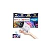 【Built-in APPS & Electric Focus & Auto Keystone】 Mini Projector with WiFi 6 & Bluetooth 5.3, Supports 4K, 1080P Portable Smart Projector, Compatible Smartphones/TV Stick/Computer/Video Games/HDMI/USB