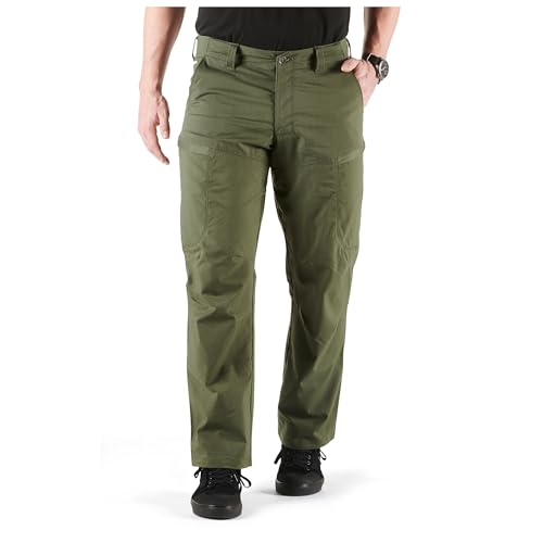 5.11 Tactical Mens Apex Pants Regular Fit Gusseted 10 Pockets Style 74434ABR TDU Green 33W x 34L