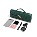 FHKHC Women's Clutch Purse Handmade Woven Crossbody Bag Leather Evening Handbag Fashion Shoulder Bag (Wine red)