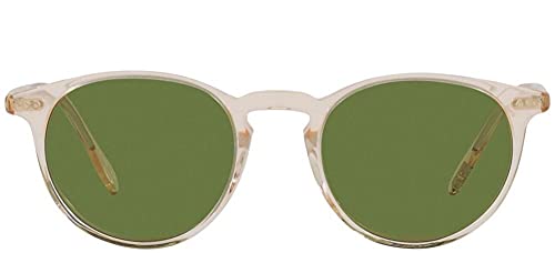 Oliver Peoples Riley Sun Sunglasses Buff with Green C Lens 49-20-150mm 5004SU 49 1094522