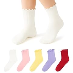 5 Pairs (White,pink,banana Milk,periwinkle,red)