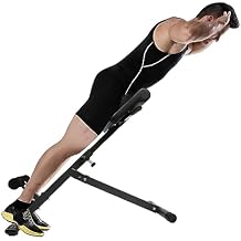 Hyperextension Bench - 5-Stage Adjustable Roman Chair Back Extension Machine with Anti-Slip Handle for Home Workout - Up to 330 lbs Weight Capacity