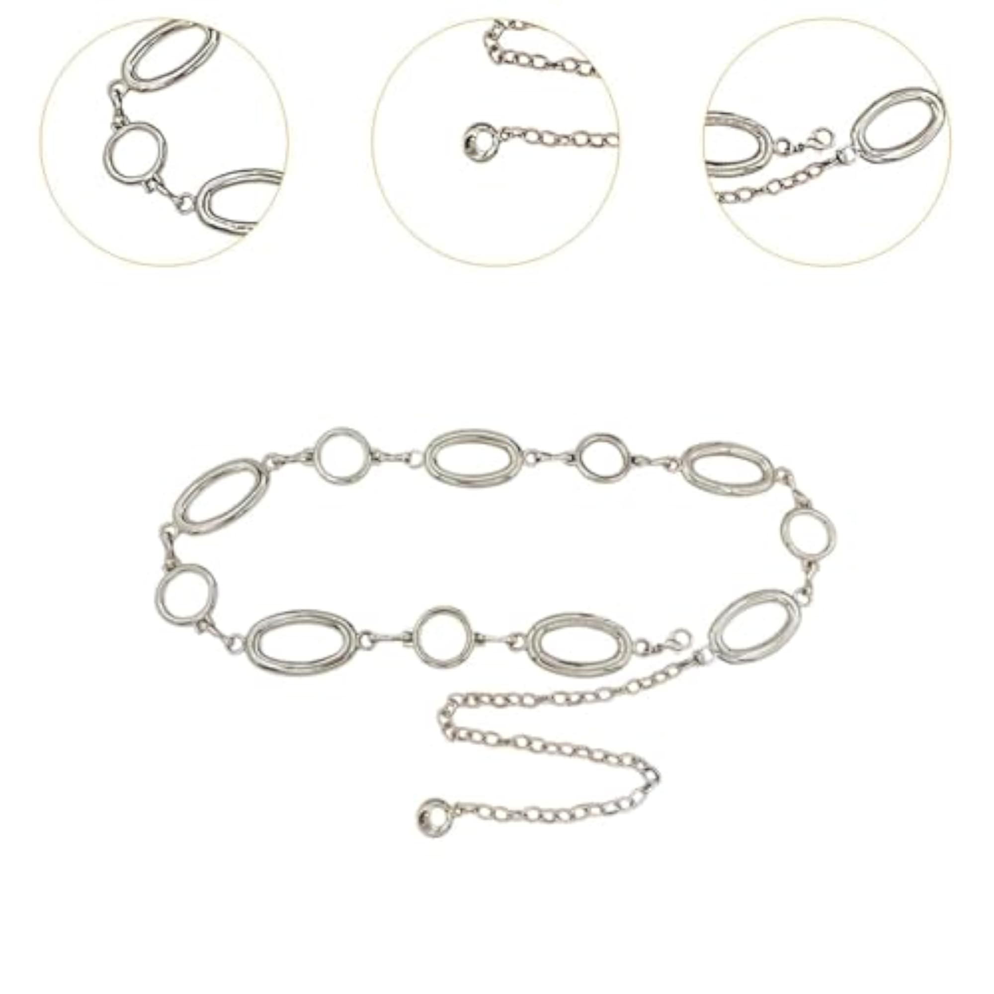 Silver Decorative Belly Chain Waistband for Women