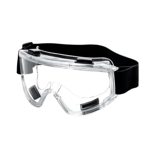 Safety Goggles Anti-Fog Protective Eyewear with Clear Lens and Adjustable Elastic Strap – Impact Resistant Eye Protection for Laboratory & Construction