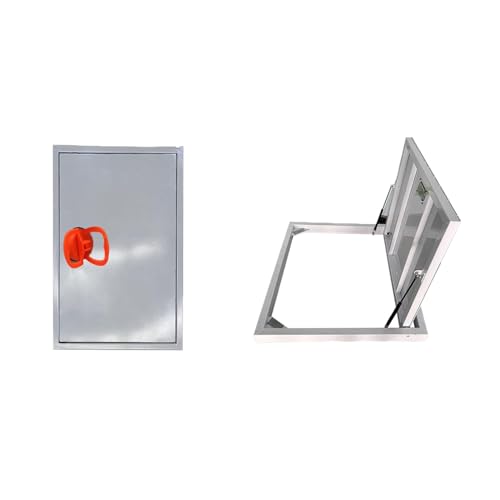 Puerta de piso de escape de emergencia y refugio de tormenta: puerta empotrada de sótano, panel de acceso invisible sin costuras con abridor de ventosa